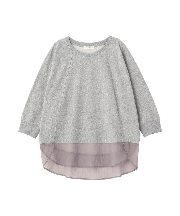 Green Parks「七分袖ドルマン裏毛シアードッキングプルオーバー」|Tシャツ・カットソー|Gray Mixture