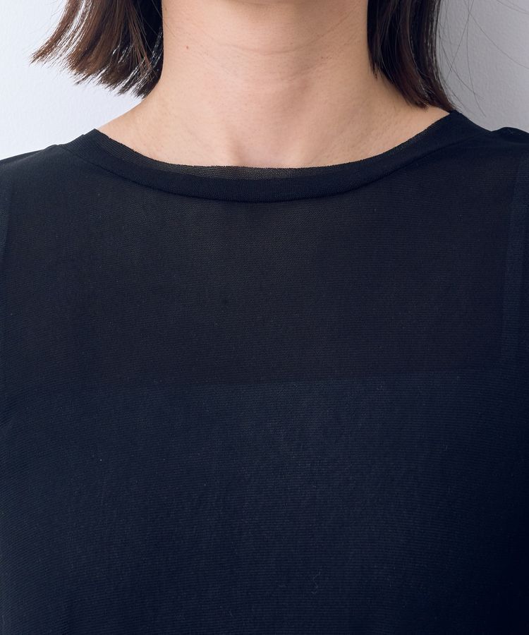 YECCA VECCA「クルーネックレイヤードシアートップス」|Tシャツ・カットソー|