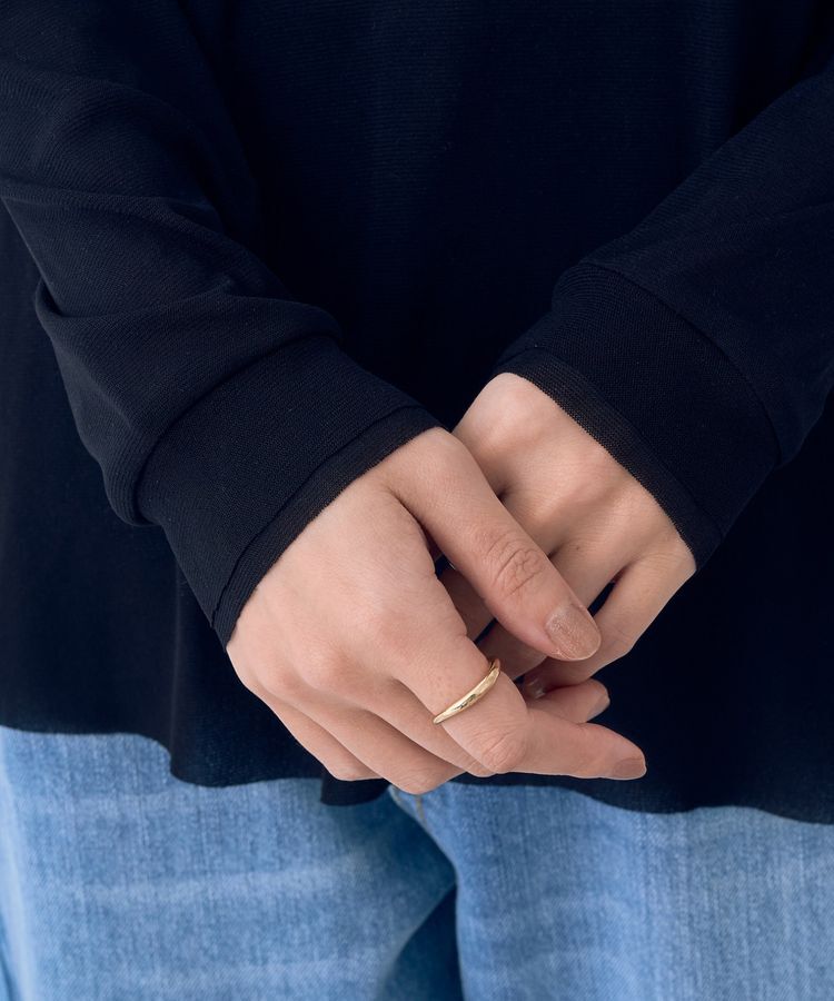 YECCA VECCA「クルーネックレイヤードシアートップス」|Tシャツ・カットソー|