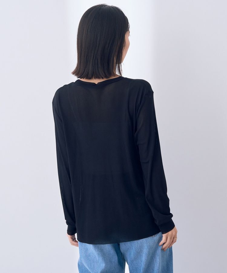 YECCA VECCA「クルーネックレイヤードシアートップス」|Tシャツ・カットソー|