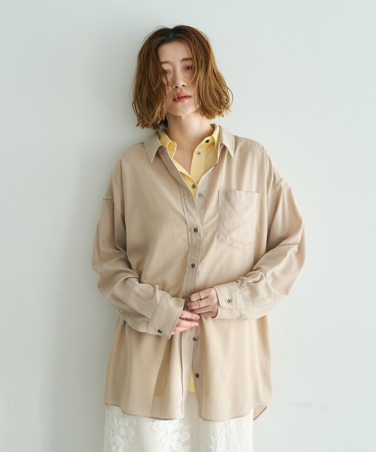 Editt by YECCA VECCA「シアーレイヤードシャツ」|シャツ・ブラウス|