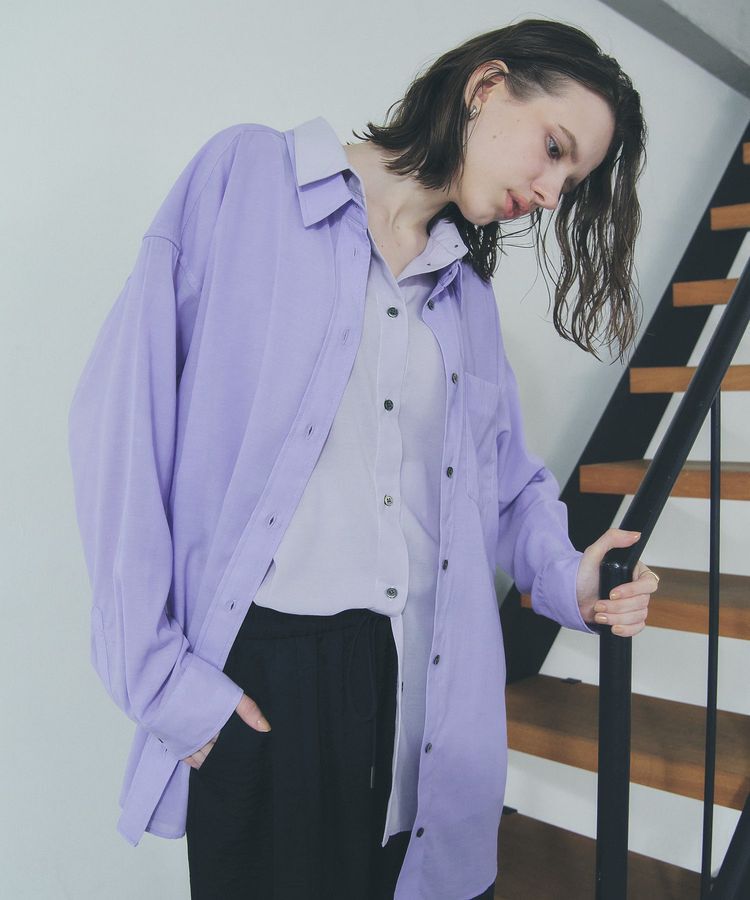 Editt by YECCA VECCA「シアーレイヤードシャツ」|シャツ・ブラウス|Lavender