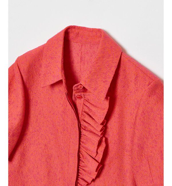 LOULOU WILLOUGHBY「【LOULOU WILLOUGHBY】グログランフリルブラウス」|シャツ・ブラウス|