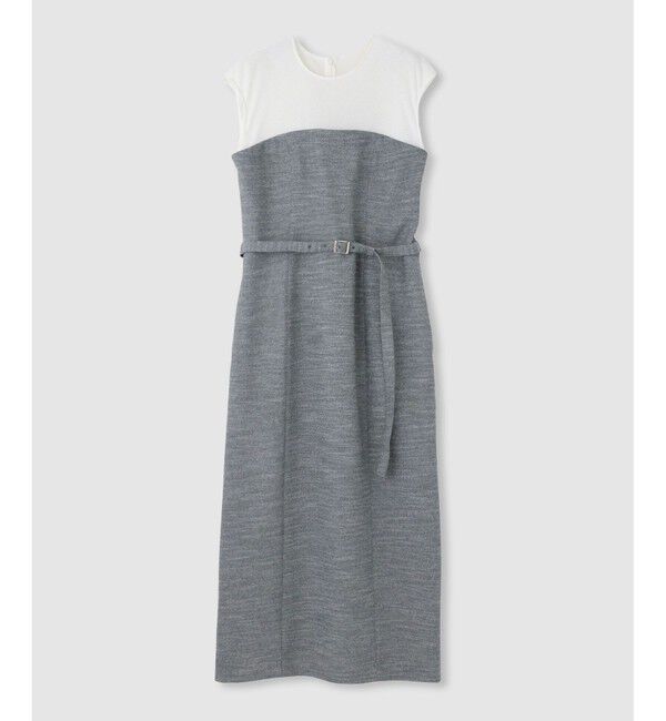 allureville「コンパクトツイルカットコンビワンピース」|ワンピース|グレー