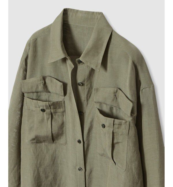 allureville「シアーリネンサファリシャツ」|シャツ・ブラウス|