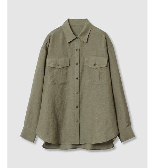 allureville「シアーリネンサファリシャツ」|シャツ・ブラウス|