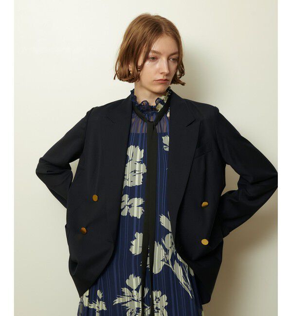 allureville「トリアセサイロピークドラペルジャケット」|テーラードジャケット|