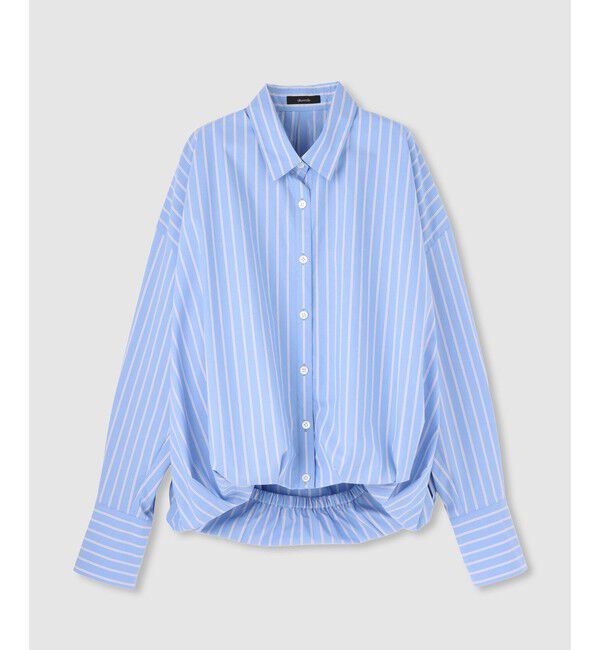 allureville「ストライプスカーフ付バルーンシャツ」|シャツ・ブラウス|