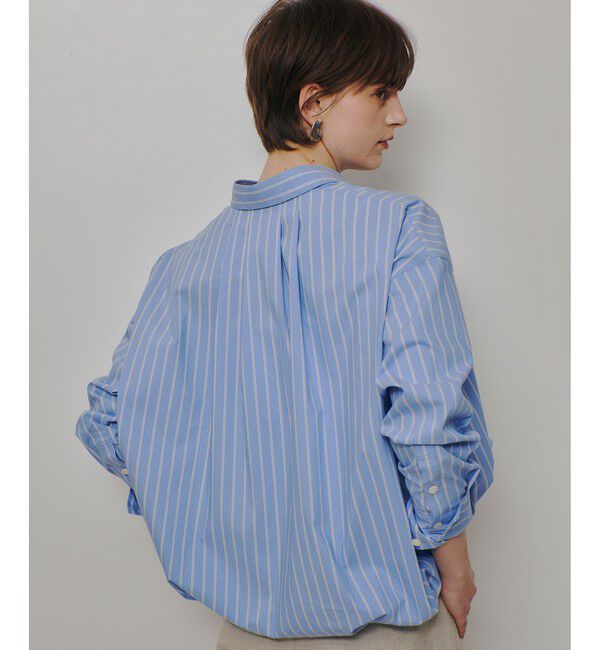 allureville「ストライプスカーフ付バルーンシャツ」|シャツ・ブラウス|