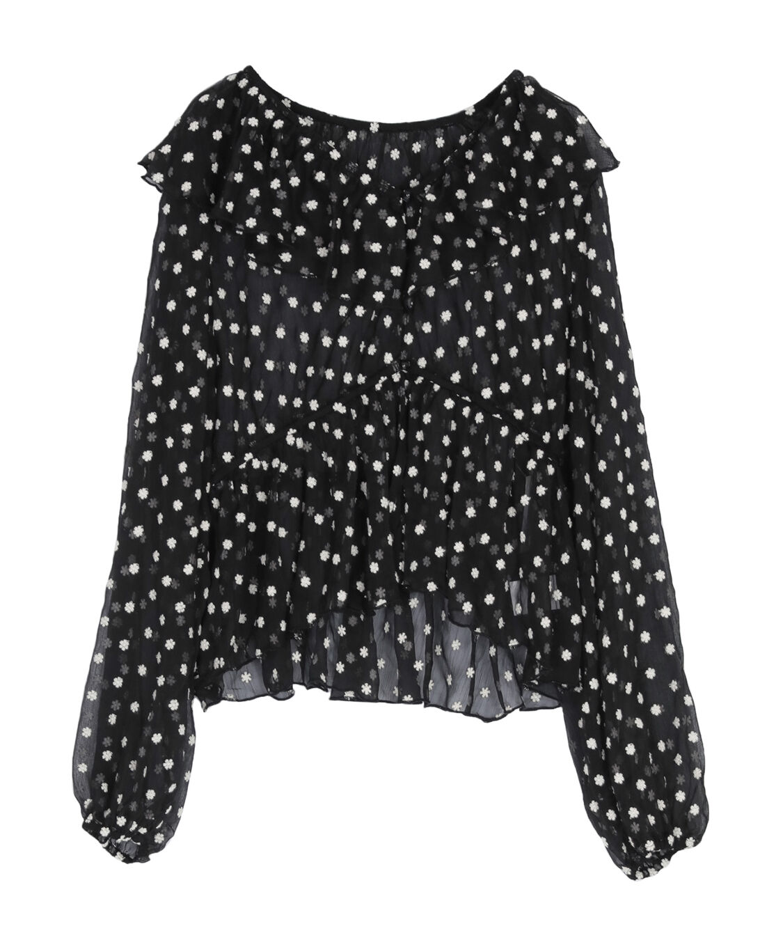 titivate「フラワー刺繍フリルブラウス」|シャツ・ブラウス|