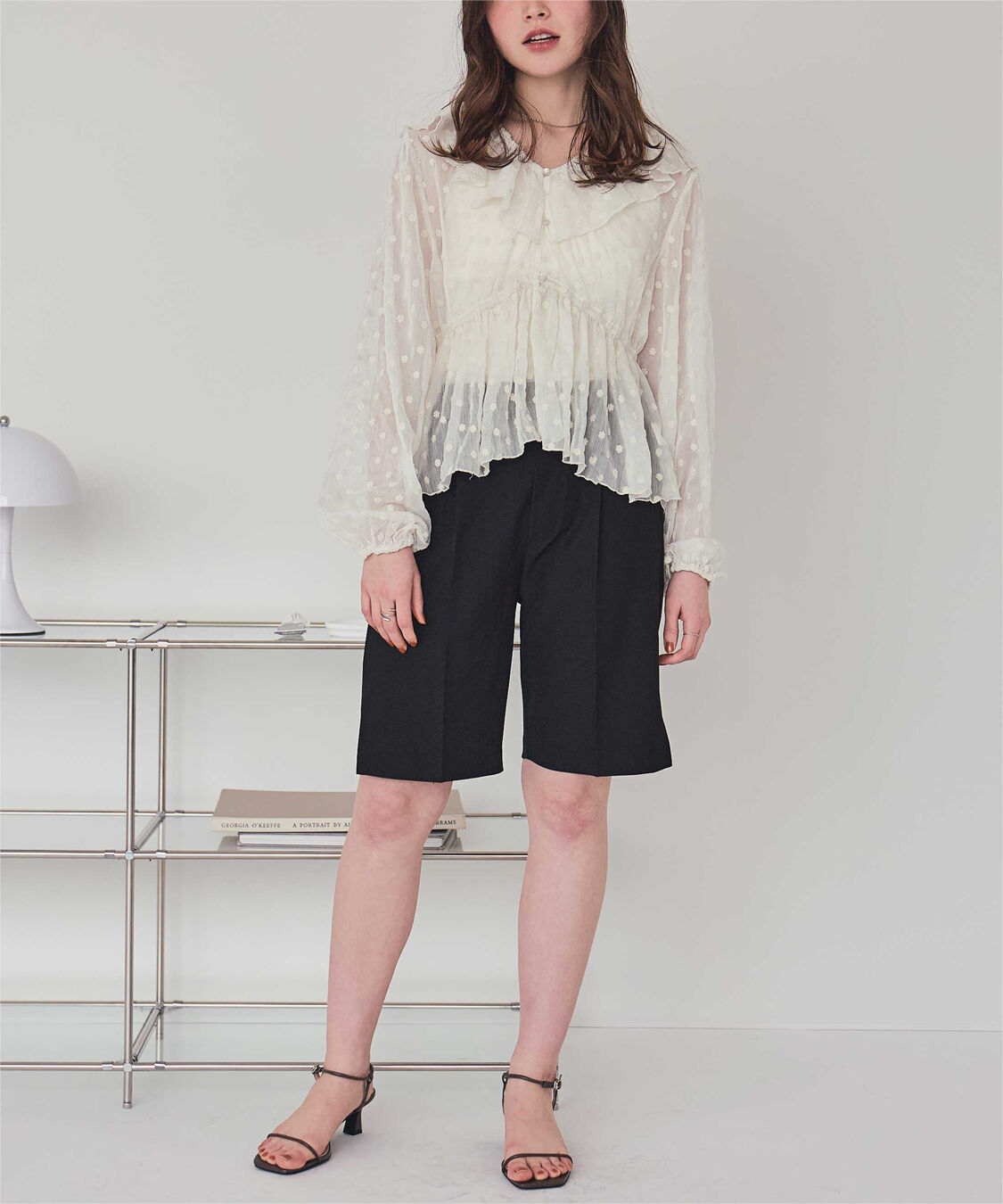 titivate「フラワー刺繍フリルブラウス」|シャツ・ブラウス|