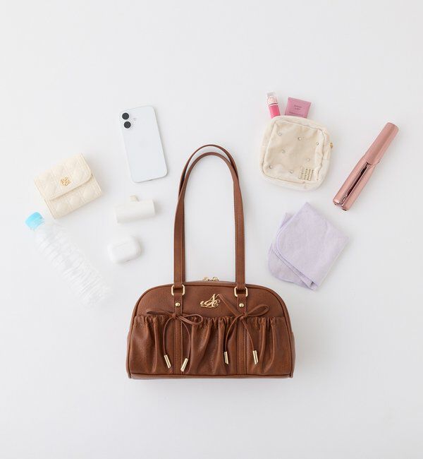  「ドロストリボン付きスクエアバッグ」|ショルダー・メッセンジャー|