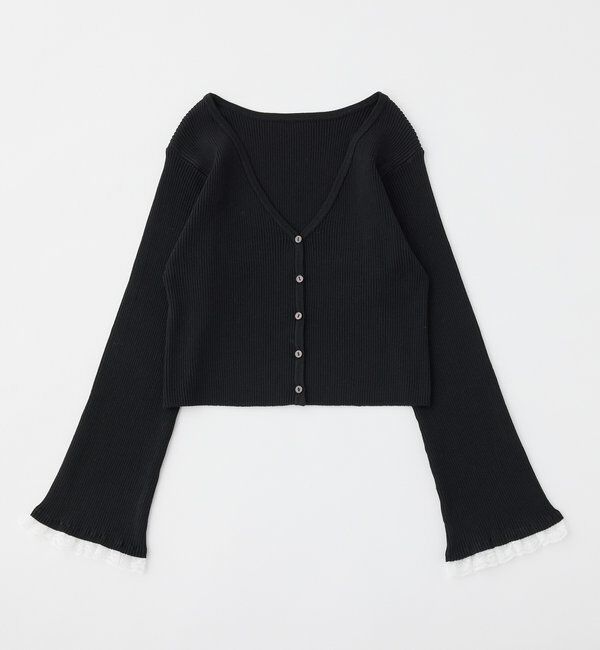  「袖レースカーディガン」|ニット・セーター|