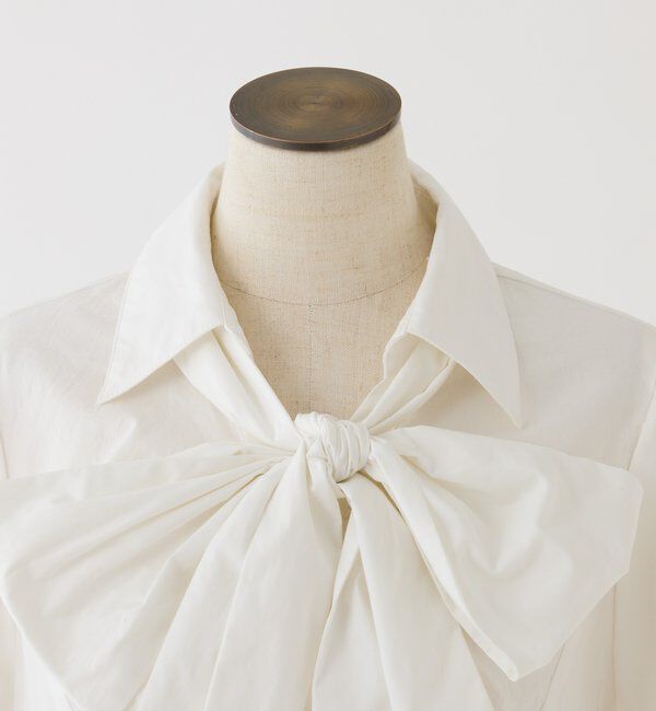  「半袖フロントギャザーボウタイブラウス」|シャツ・ブラウス|