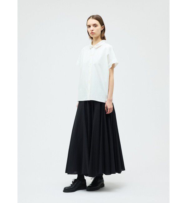 mizuiro ind「mizuiro ind ワッシャーカラーワイドシャツ」|シャツ・ブラウス|