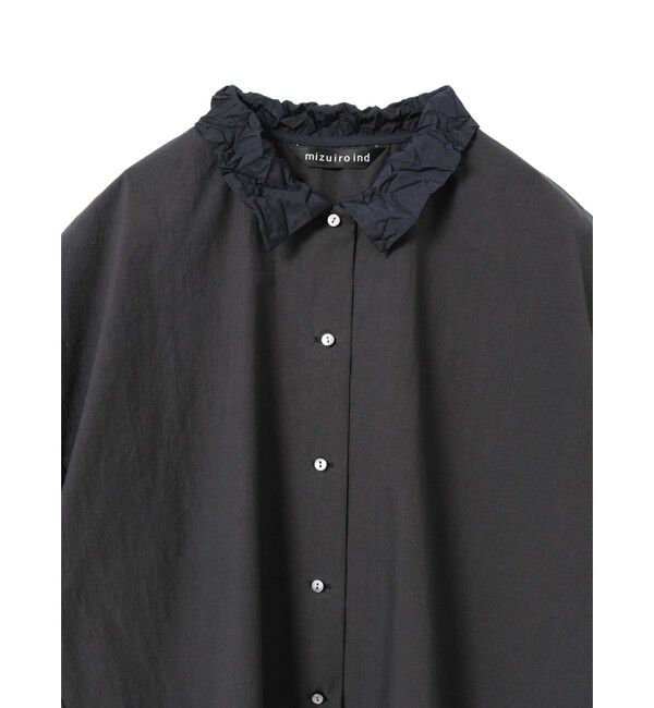 mizuiro ind「mizuiro ind ワッシャーカラーワイドシャツ」|シャツ・ブラウス|