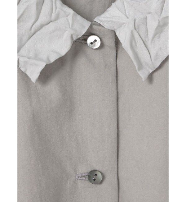 mizuiro ind「mizuiro ind ワッシャーカラーワイドシャツ」|シャツ・ブラウス|