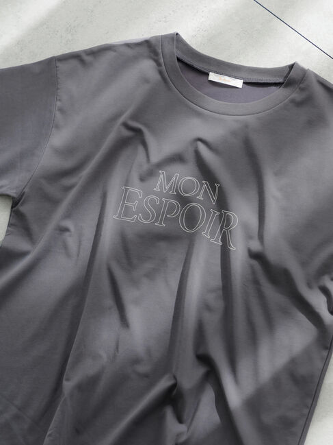 Te chichi「フレームロゴプリントTシャツ」|Tシャツ・カットソー|チャコールグレー