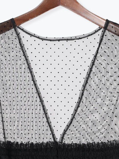 Te chichi「フロッキードットチュールレイヤードベスト」|シャツ・ブラウス|