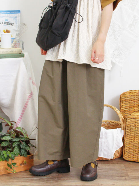 Samansa Mos2「ドローコードデザインワイドパンツ」|その他|