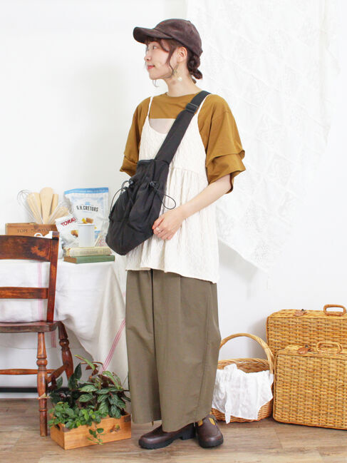 Samansa Mos2「ドローコードデザインワイドパンツ」|その他|