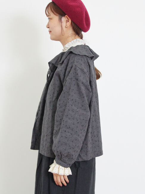 Samansa Mos2「【Slow linen】柄アソートフリルブラウス」|シャツ・ブラウス|