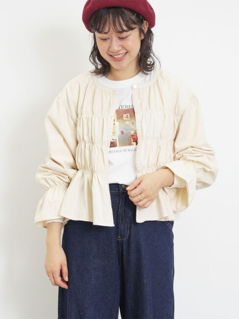 Samansa Mos2「デニム/ツイルシャーリングブラウス」|シャツ・ブラウス|