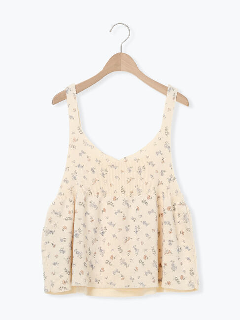 Samansa Mos2「柄アソート前後2WAYニットキャミビスチェ」|ダウンベスト・ベスト|