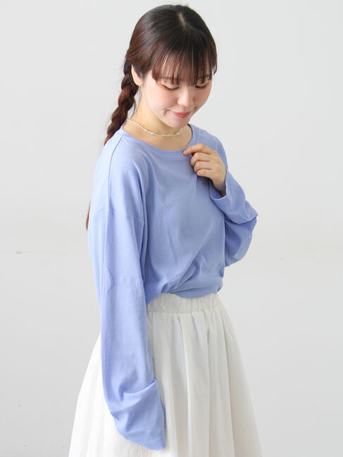 Samansa Mos2「ガーゼ天竺ゆるカットソー」|Tシャツ・カットソー|