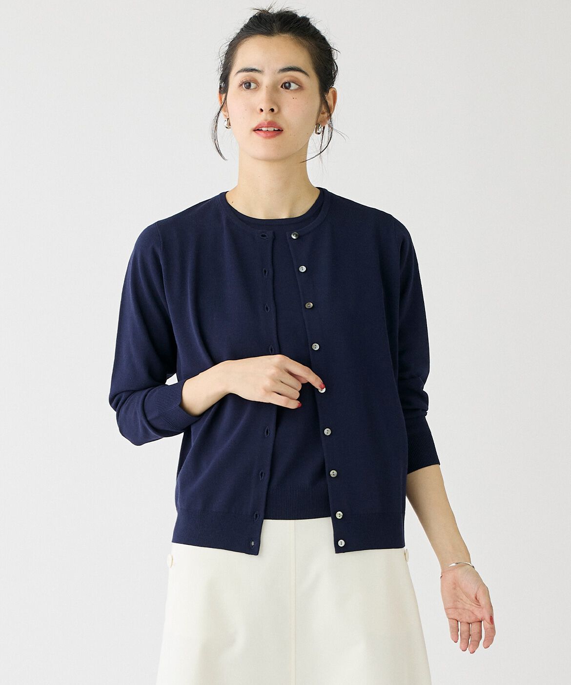 DAY by DAY it&rsquo;s international「カラーニットアンサンブル《SMART ICE》」|カーディガン|ネイビー