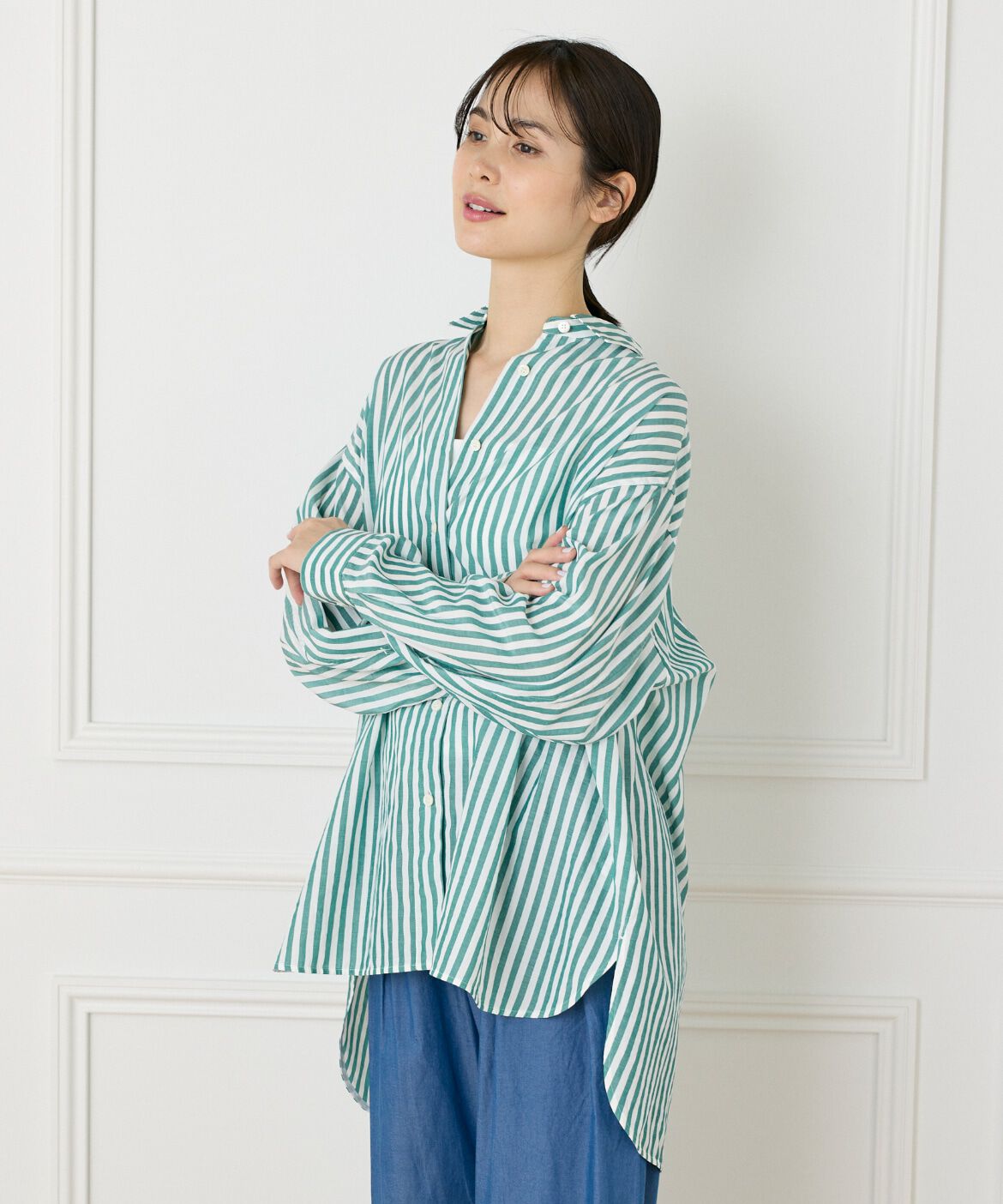 DAY by DAY it&rsquo;s international「ストライプオーバーサイズシャツ」|シャツ・ブラウス|