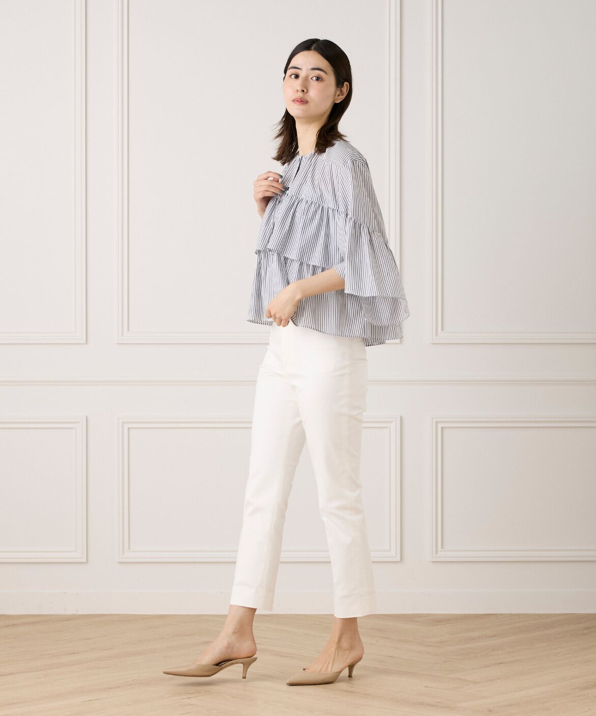 7-IDconcept.「《WEB限定カラー》ティアードフリルブラウス」|シャツ・ブラウス|