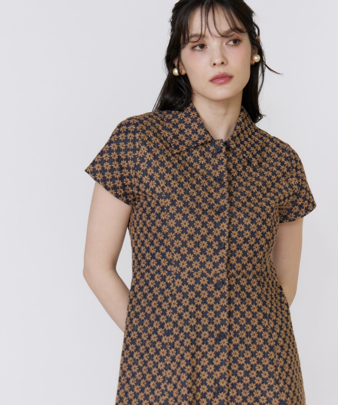 Maglie le cassetto「《美人百花9月号掲載》《ﾌﾗﾝﾄﾞﾙ45周年限定ｺﾚｸｼｮﾝ》ﾌﾗﾜｰ 」|ワンピース|