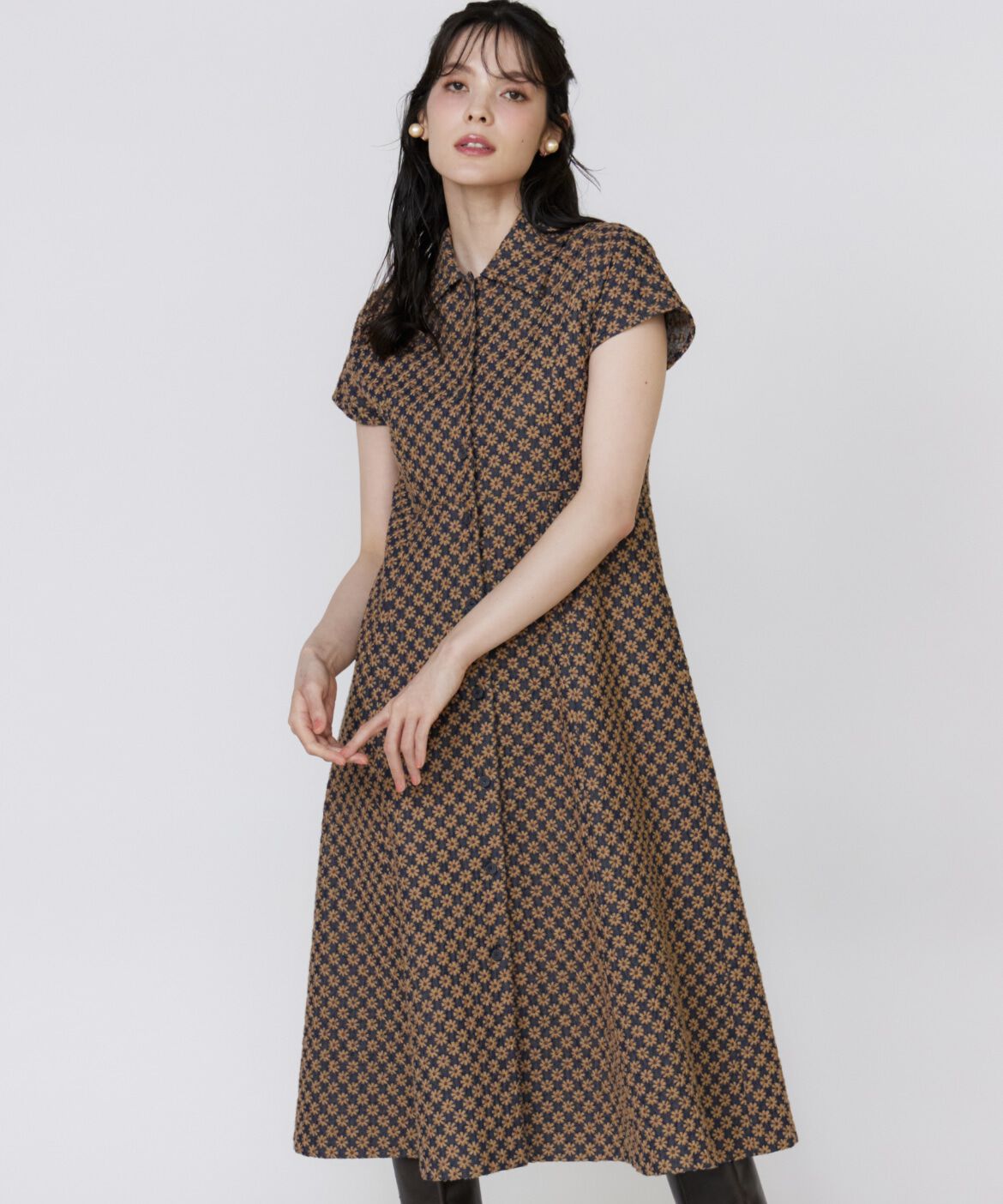 Maglie le cassetto「《美人百花9月号掲載》《ﾌﾗﾝﾄﾞﾙ45周年限定ｺﾚｸｼｮﾝ》ﾌﾗﾜｰ 」|ワンピース|