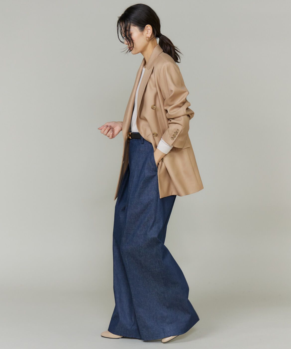 INED「《三尋木奈保コラボ・Oggi11月号掲載商品》ダブルブレストジャケット」|テーラードジャケット|