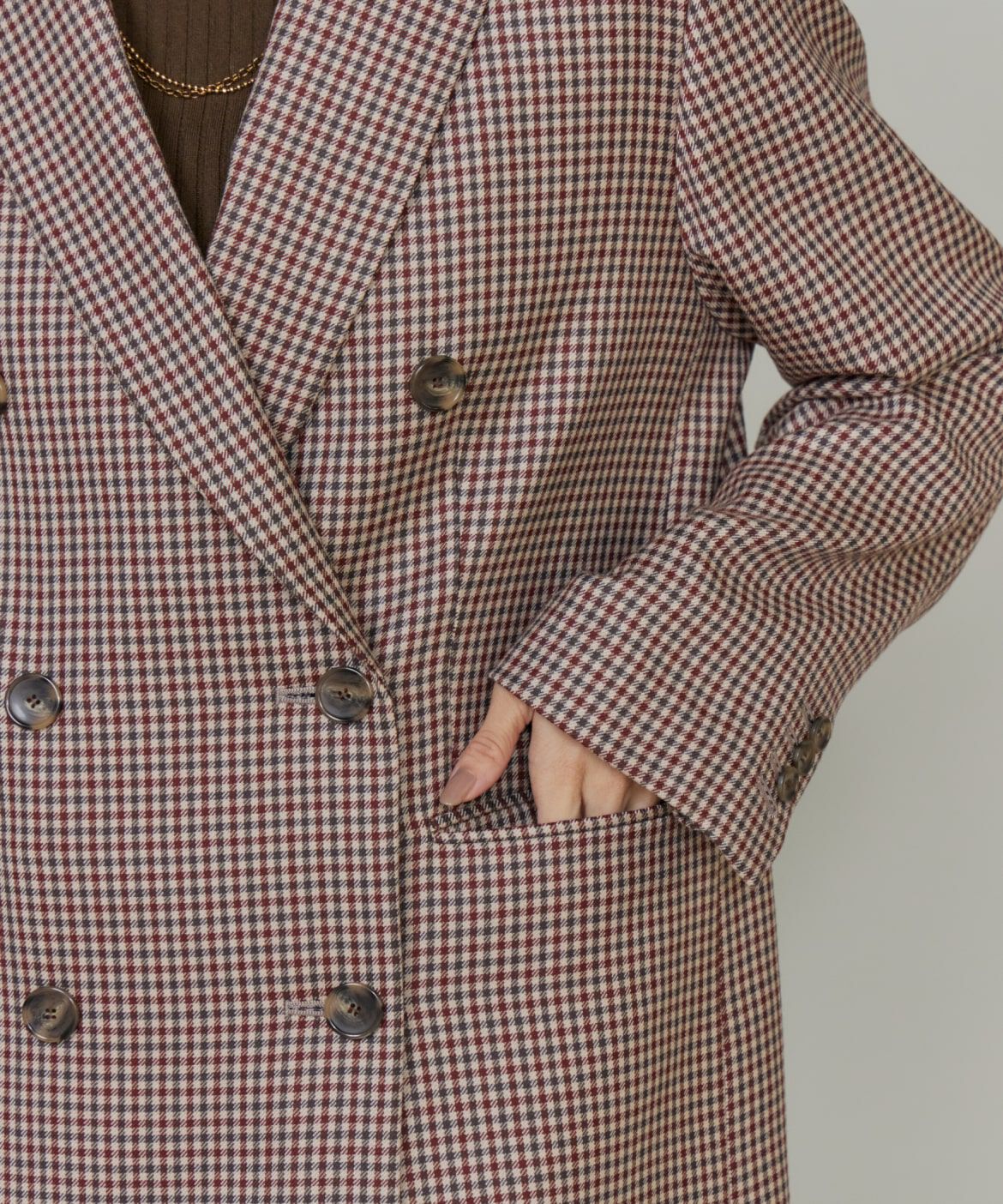 INED「《三尋木奈保コラボ・Oggi11月号掲載商品》ダブルブレストジャケット」|テーラードジャケット|