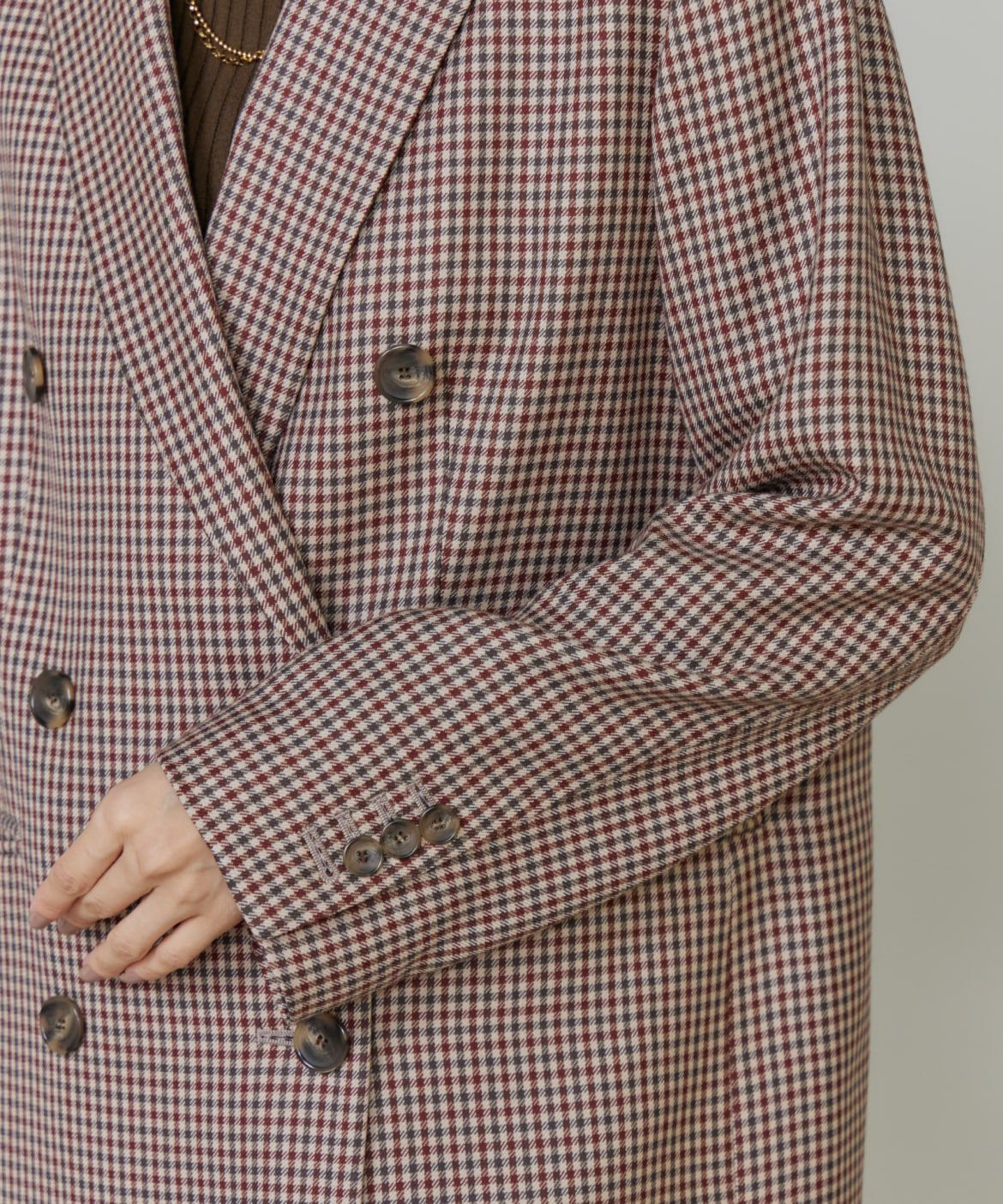 INED「《三尋木奈保コラボ・Oggi11月号掲載商品》ダブルブレストジャケット」|テーラードジャケット|