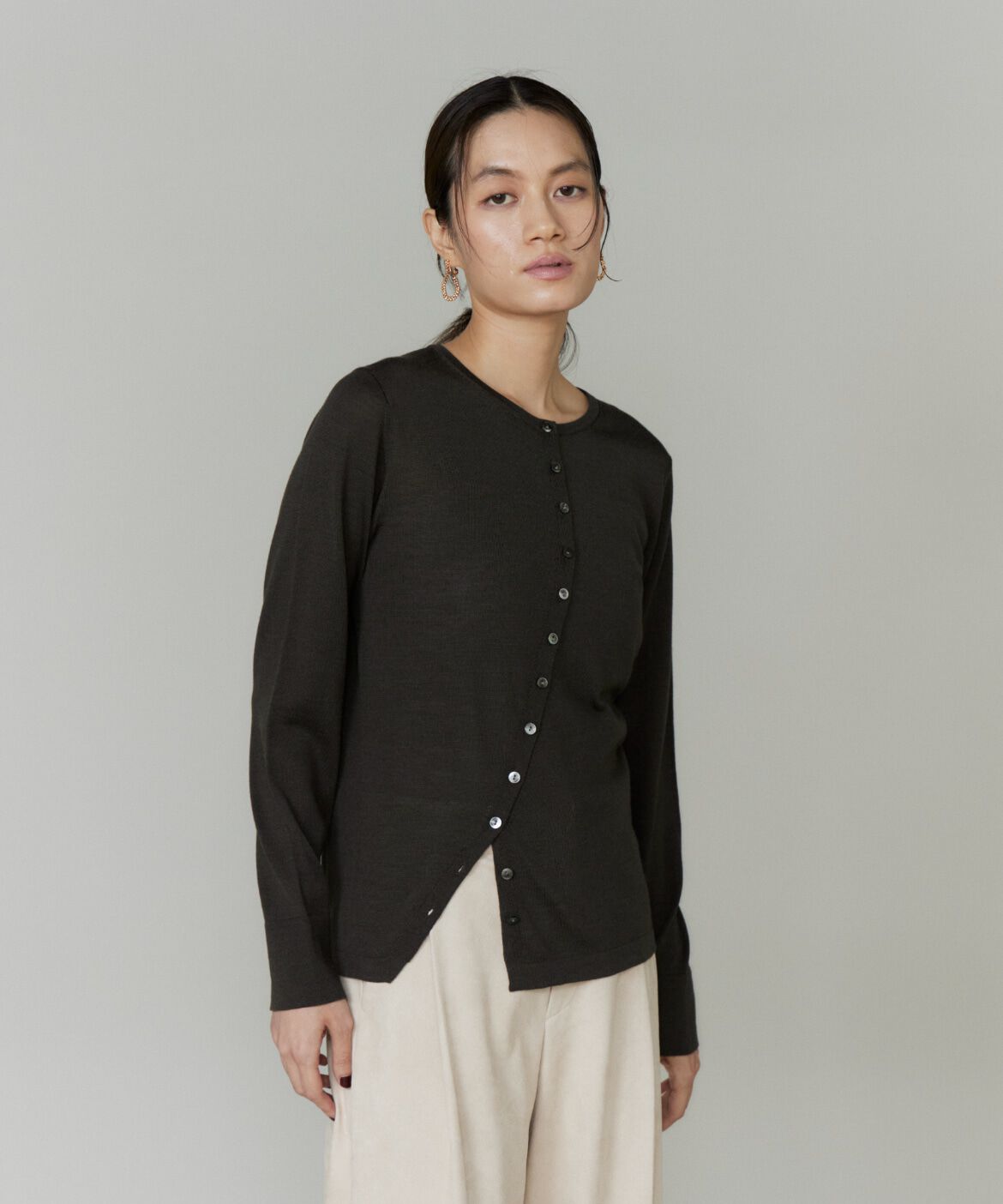 la veille by SUPERIOR CLOSET「アシンメトリーカーディガン」|カーディガン|