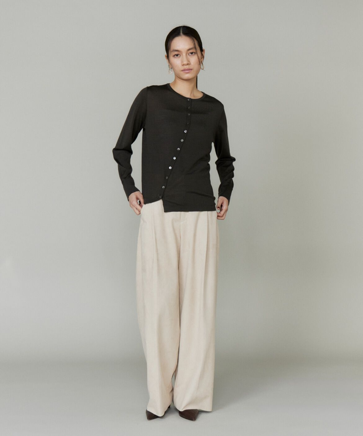 la veille by SUPERIOR CLOSET「アシンメトリーカーディガン」|カーディガン|