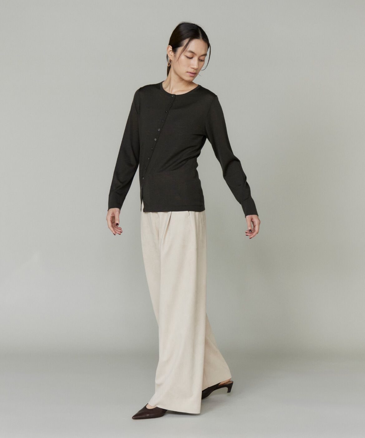 la veille by SUPERIOR CLOSET「アシンメトリーカーディガン」|カーディガン|