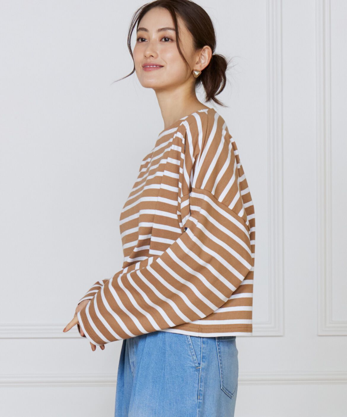 INED「ボーダードルマンスリーブカットソー《Le Minor》」|Tシャツ・カットソー|