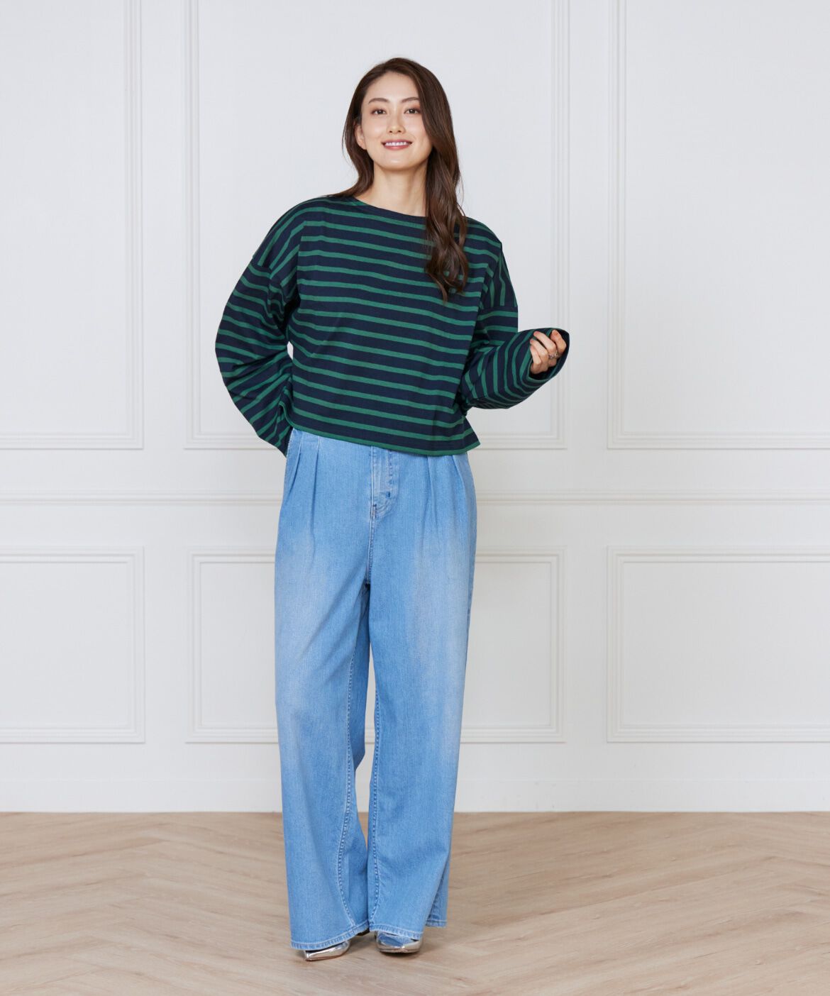 INED「ボーダードルマンスリーブカットソー《Le Minor》」|Tシャツ・カットソー|