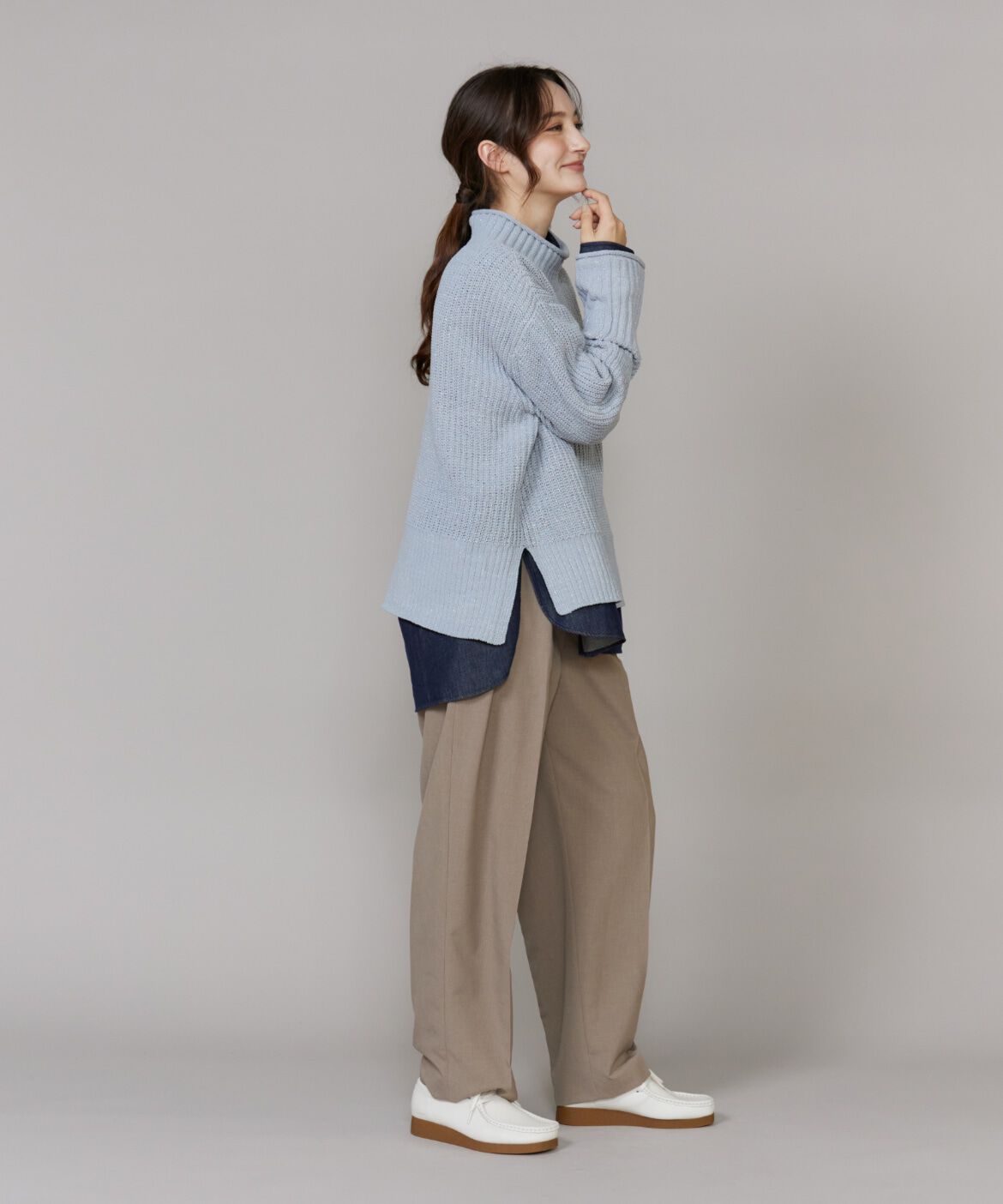 DAY by DAY it&rsquo;s international「ラメモール畦編みハイネックニット」|ニット・セーター|