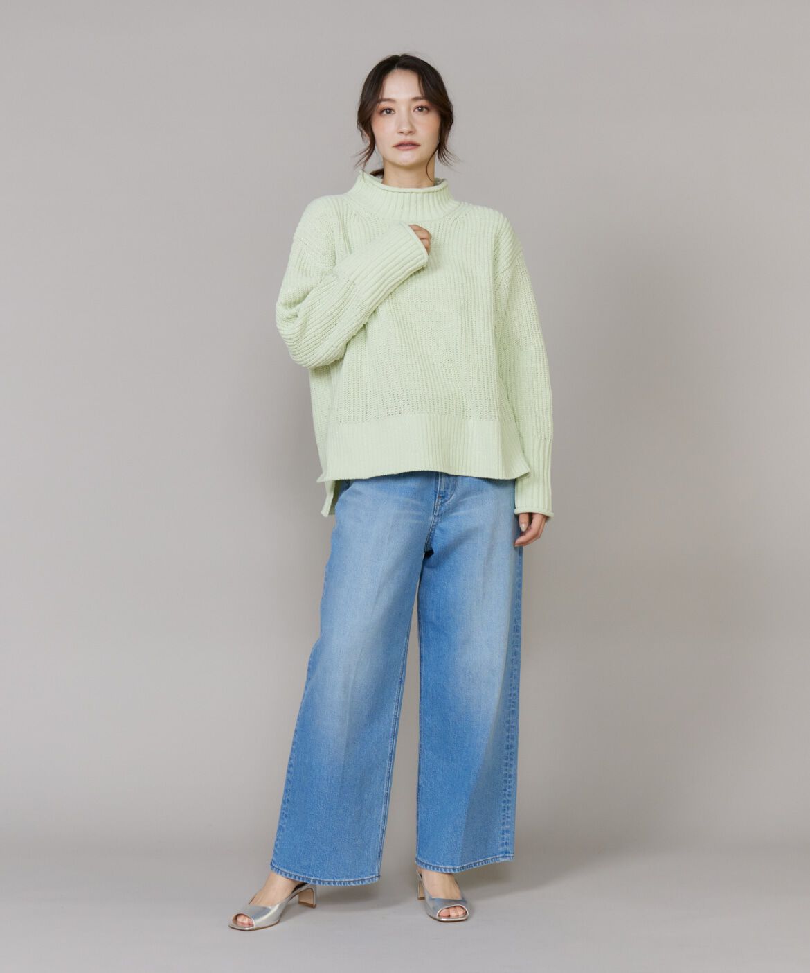 DAY by DAY it&rsquo;s international「ラメモール畦編みハイネックニット」|ニット・セーター|