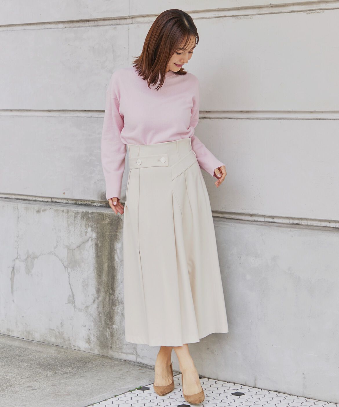 INED「ウール100%クルーネックニット」|ニット・セーター|