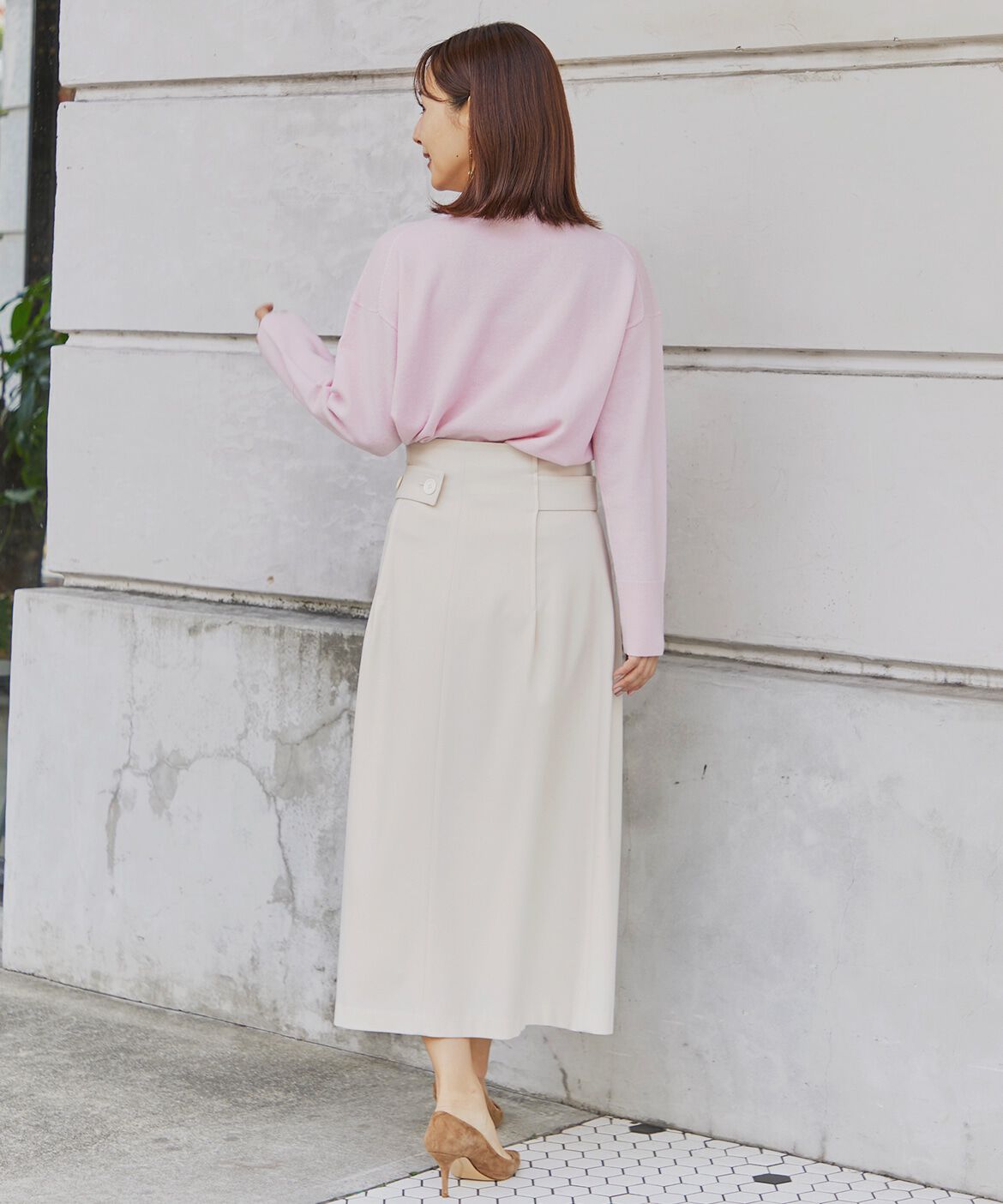 INED「ウール100%クルーネックニット」|ニット・セーター|