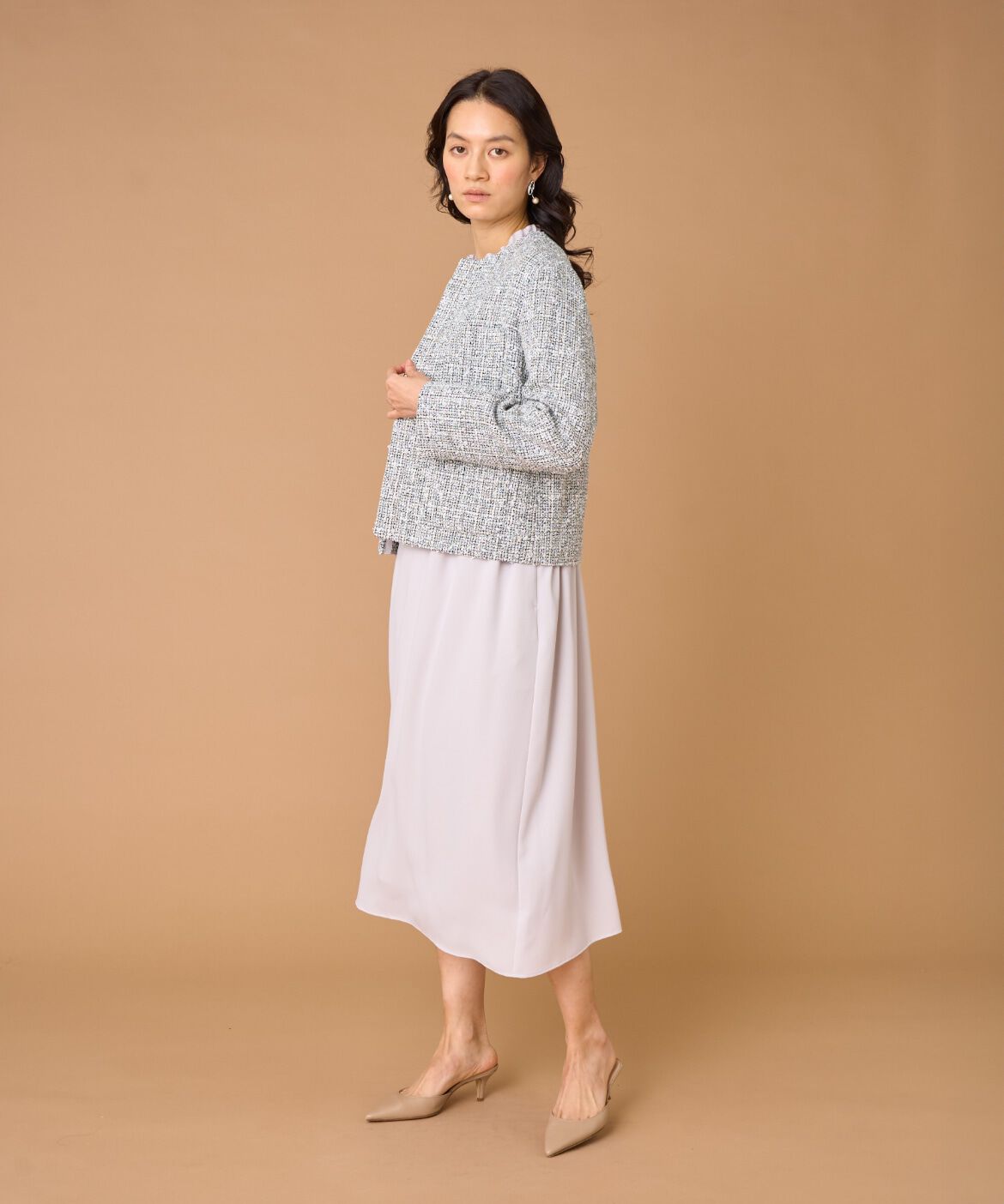 7-IDconcept.「ツイードノーカラージャケット」|ノーカラージャケット|