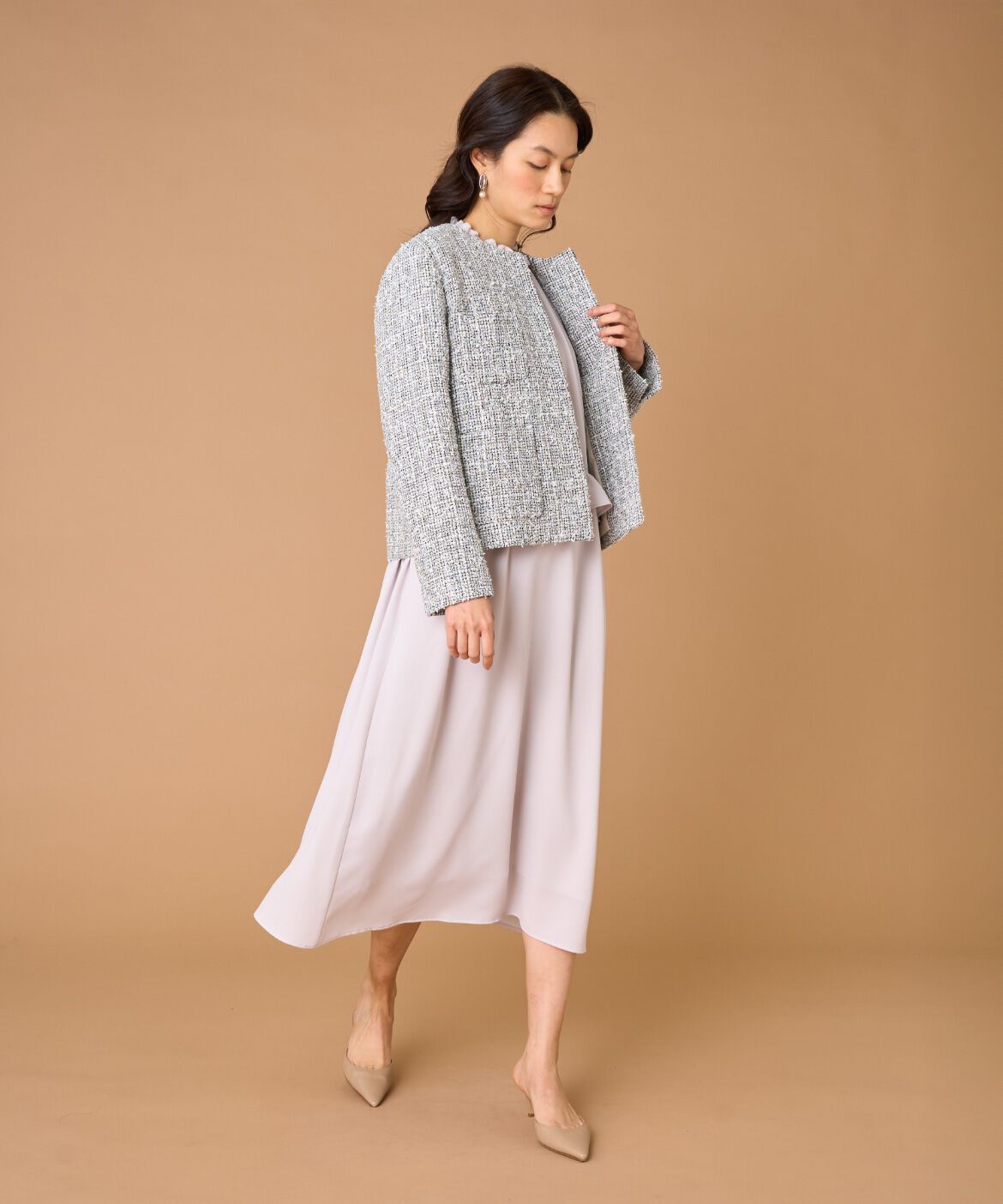 7-IDconcept.「ツイードノーカラージャケット」|ノーカラージャケット|