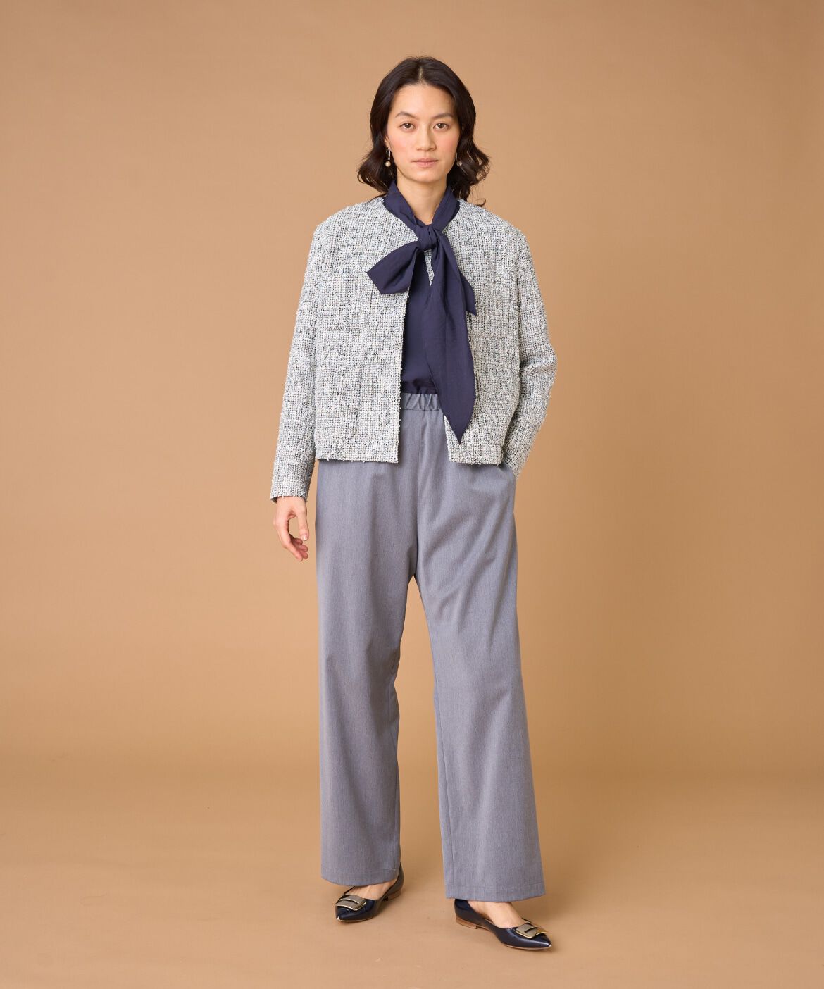 7-IDconcept.「ツイードノーカラージャケット」|ノーカラージャケット|