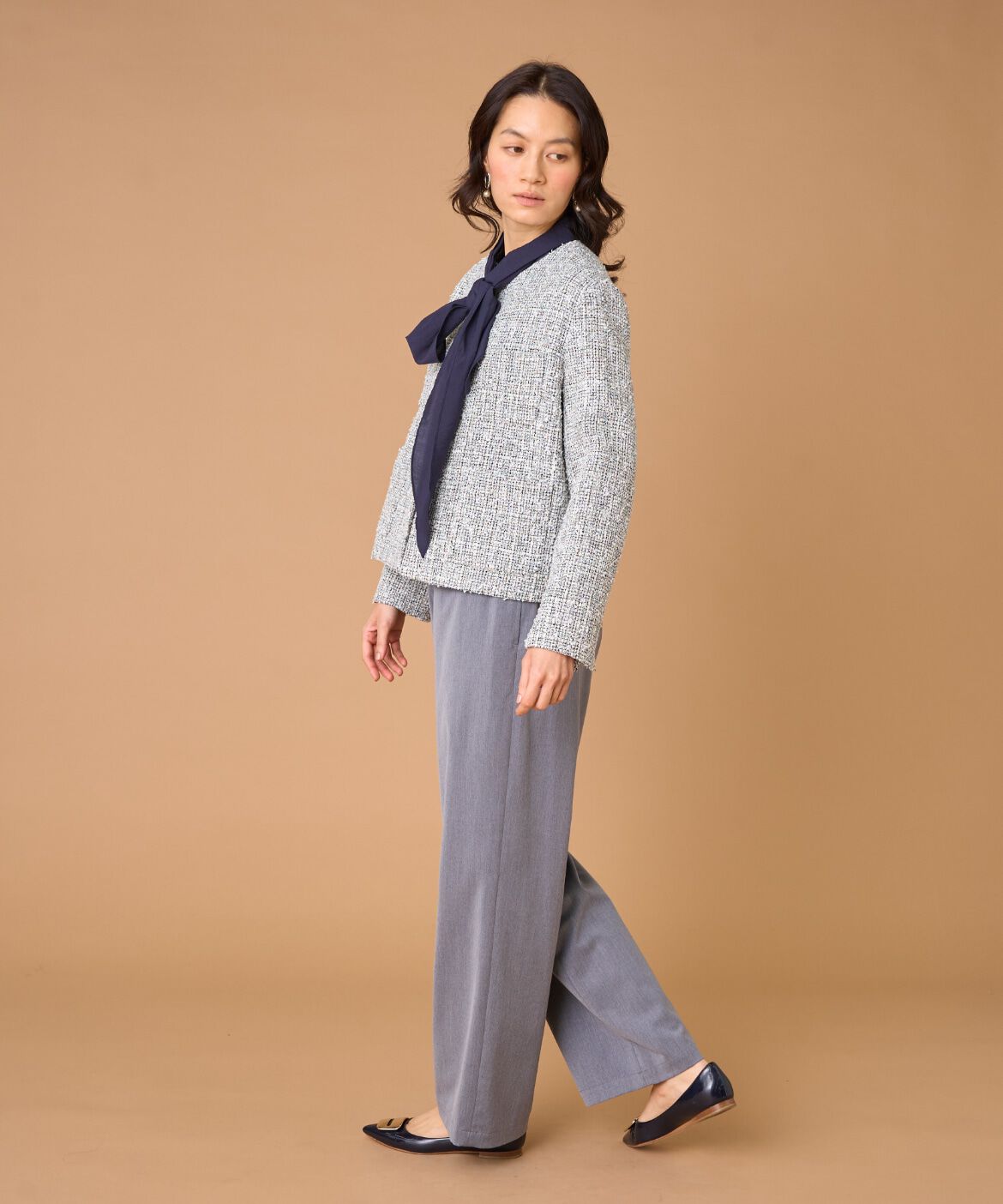 7-IDconcept.「ツイードノーカラージャケット」|ノーカラージャケット|